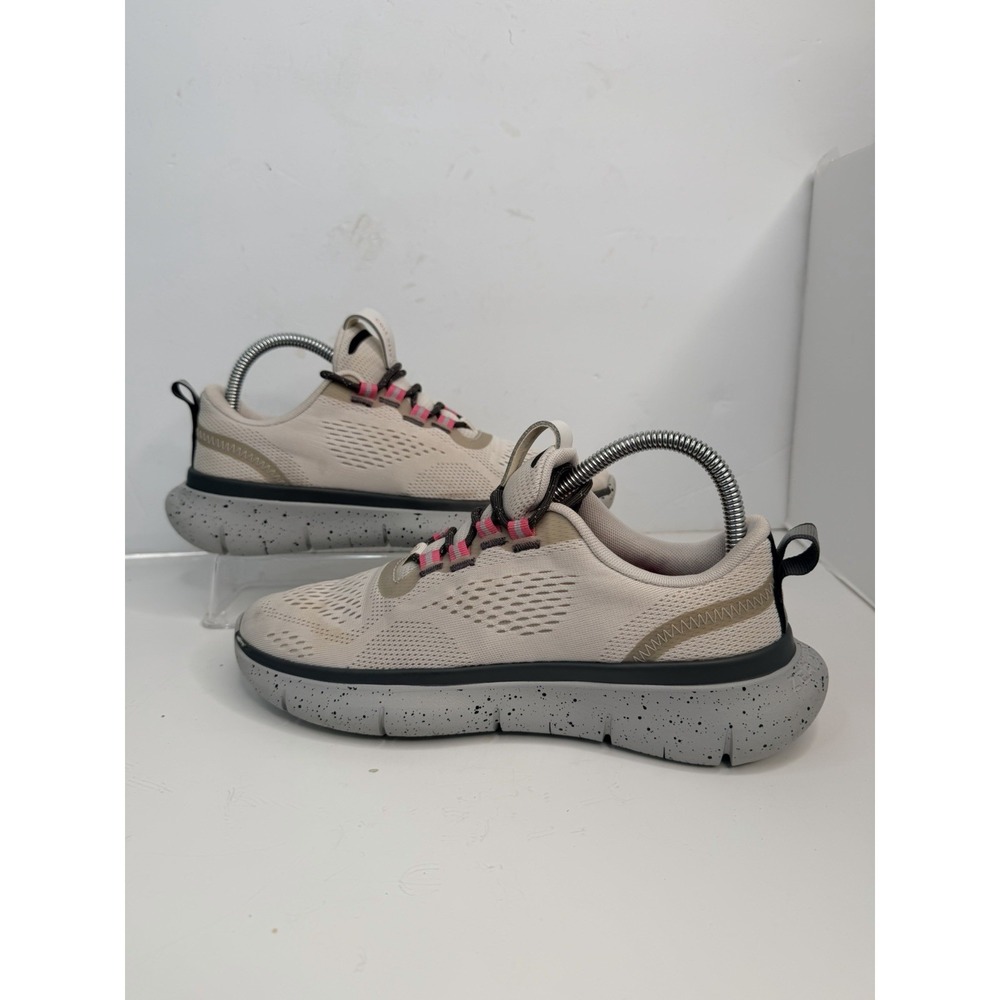 Cole Haan Zerogrand Women 8B Beige Knit Lace Up Sneakers Comfort Casual‎